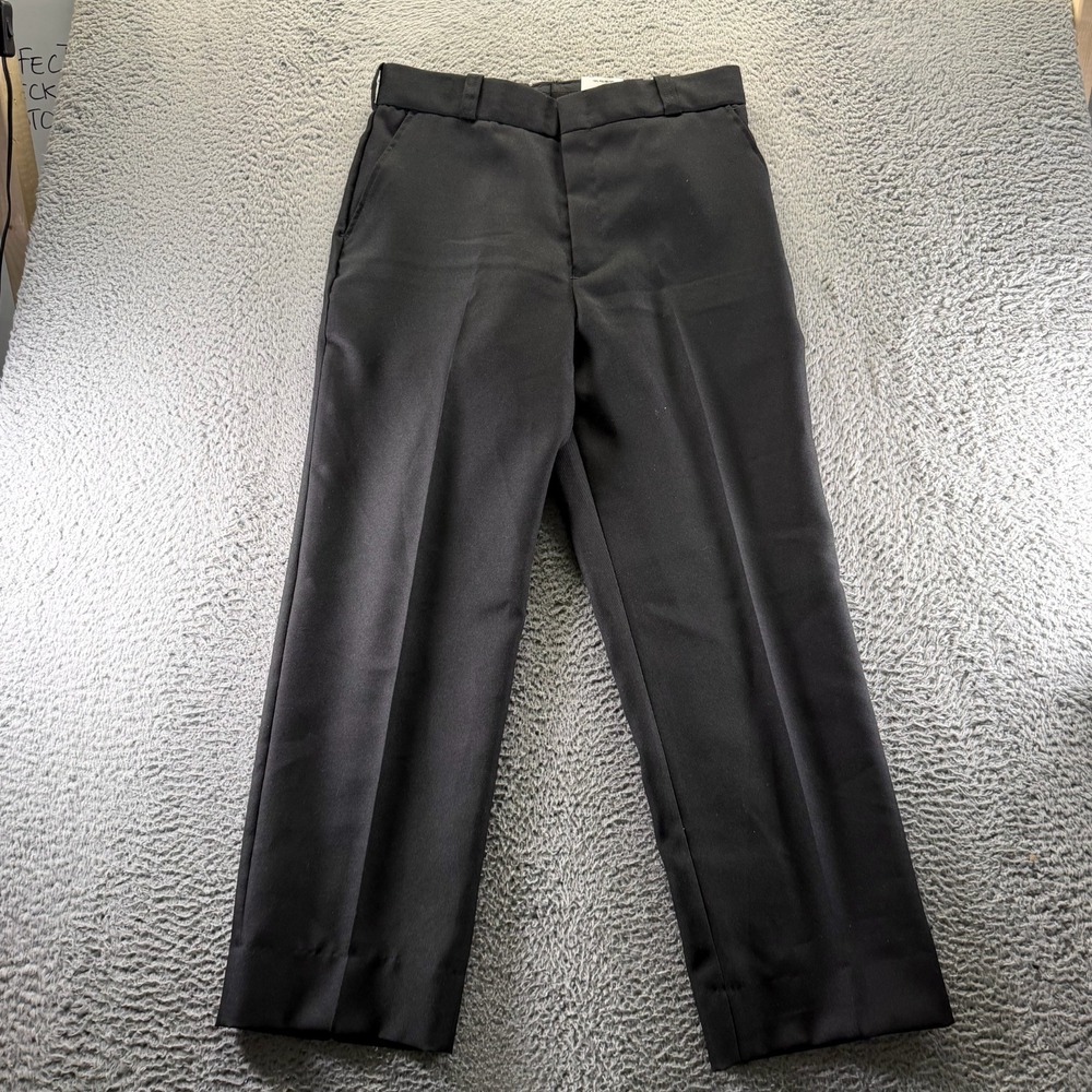 Flying Cross Fechheimer Pant Mens 34x31 Black Polyester Dress Formal‎ Straight